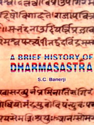 cover image of A Brief History of Dharmasastra